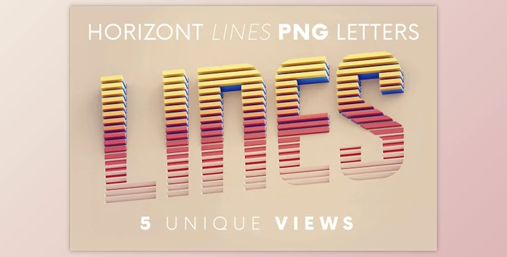 Download Horizontal Lines - 3D Lettering Creativemarket - 6096945