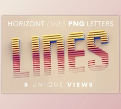 Download Horizontal Lines - 3D Lettering Creativemarket - 6096945