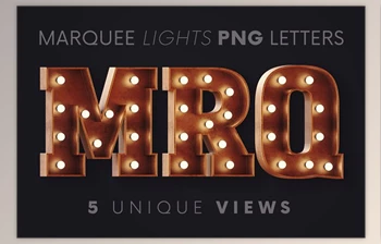 Download Marquee Lights - 3D <span class='badge badge-warning'>Lettering</span> Creativemarket - 6220141