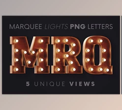 Download Marquee Lights - 3D Lettering Creativemarket - 6220141