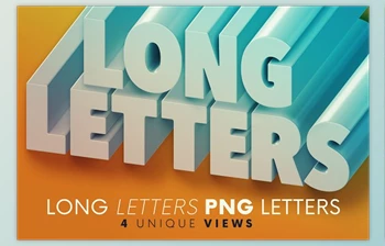 Download Long Letters – 3D <span class='badge badge-warning'>Lettering</span> Creativemarket - 6093273
