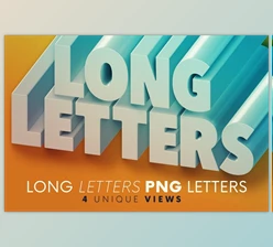 Download Long Letters – 3D Lettering Creativemarket - 6093273