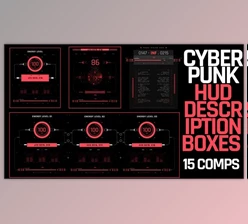 Download Cyberpunk Hud Description Boxes (Videohive 39654279) - AE Project
