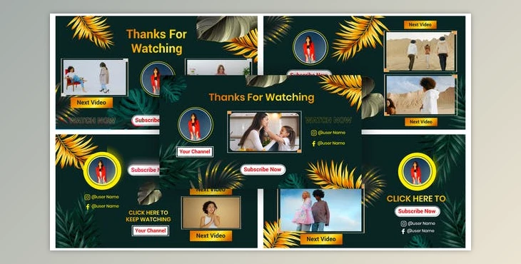 Download Lovely Boutique YouTube After Effects End Screen (Videohive 39744329) - AE Project