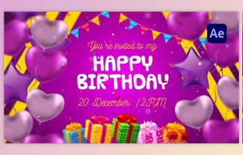 Download <span class='badge badge-warning'>Happy</span> Birhday (Videohive 39730924) - AE Project