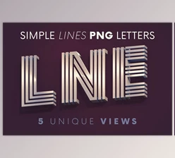 Download Simple Lines - 3D Lettering Creativemarket - 6097005