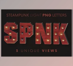 Download Steampunk Light - 3D Lettering Creativemarket - 6221185