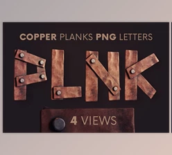 Download Copper Planks - 3D Lettering Creativemarket - 6221312