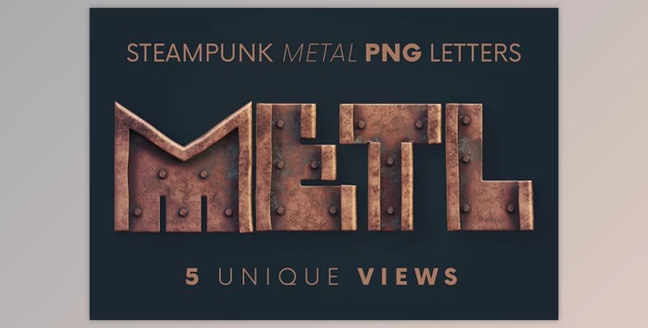 Download Steampunk Metal - 3D Lettering Creativemarket - 6221382