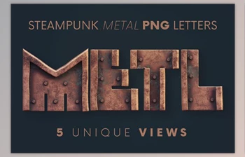 Download Steampunk <span class='badge badge-warning'>Metal</span> - 3D Lettering Creativemarket - 6221382