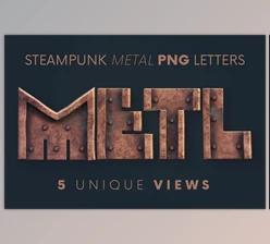 Download Steampunk Metal - 3D Lettering Creativemarket - 6221382