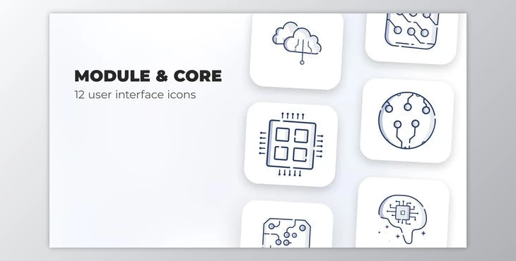 Download Module & Core- user interface icons (Videohive 39696610) - AE Project