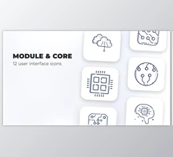Download Module & Core- user interface icons (Videohive 39696610) - AE Project
