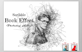 Download Scribble Book <span class='badge badge-warning'>Effect</span> PS Action <span class='badge badge-warning'>CreativeMarket</span> - 10855053