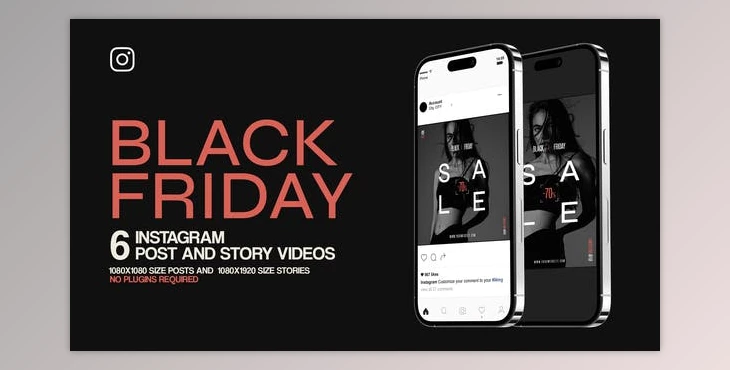 Download Black Friday Intagram Post and Story (Videohive 40611495) - AE Project