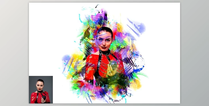 Download Dry Watercolor Effect PS Action CreativeMarket - 10848799