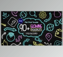 Download 90+ Glowing Doodles Pack (Videohive 40563438) - AE Project