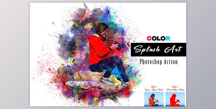 Download Color Splash Art Photoshop Action Creativemarket - 10877202