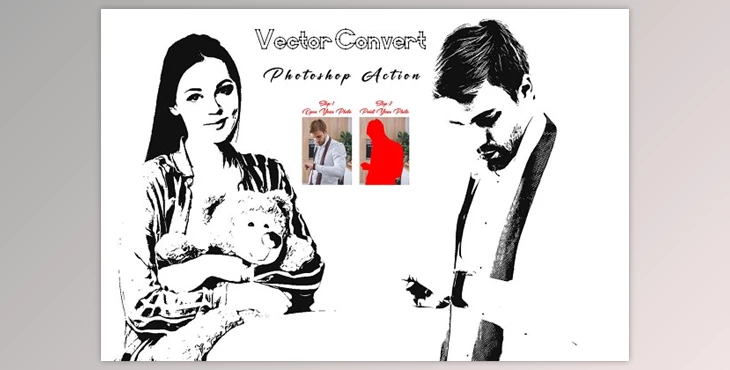 Download Vector Convert Photoshop Action CreativeMarket - 10882740