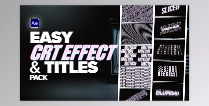 Download Easy CRT Effect Plus Titles (Videohive 39854230) - AE Project