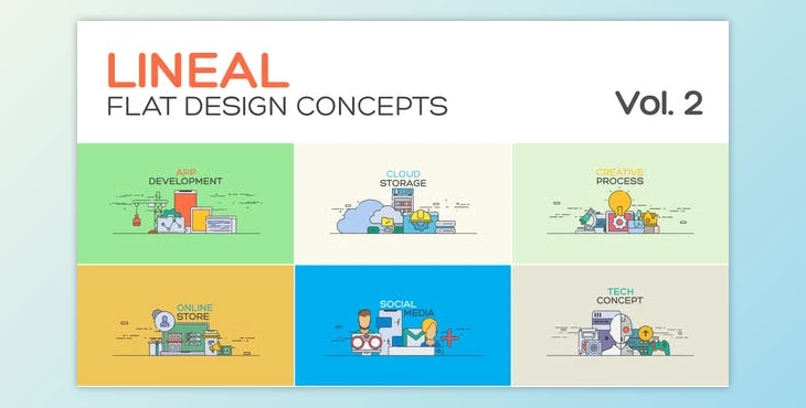 Download Flat Design Concepts Vol.2 (Videohive 39899572) - AE Project