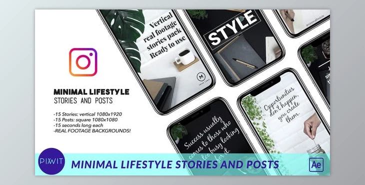 Download Minimal Lifestyle Stories and Posts (Videohive 41073078) - AE Project