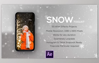Download 50 Snow Overlays – Vertical Resolution – For Mobile <span class='badge badge-warning'>Videos</span> (Videohive 41021662) - AE Project