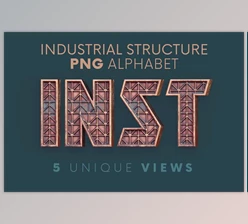Download Industrial Structure – 3D Lettering CreativeMarket - 10863599