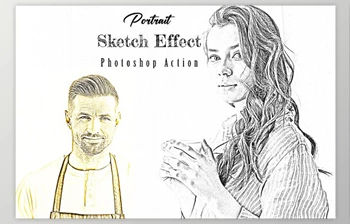 Download Portrait Sketch <span class='badge badge-warning'>Effect</span> Photoshop Action <span class='badge badge-warning'>CreativeMarket</span> - 10892000