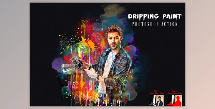 Download Dripping Paint Photoshop Action
