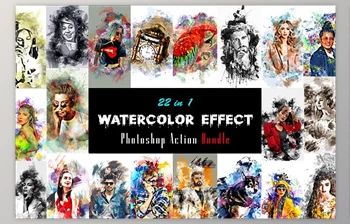 Download Watercolor <span class='badge badge-warning'>Effect</span> Photoshop Action Bundle <span class='badge badge-warning'>CreativeMarket</span> - 10888912