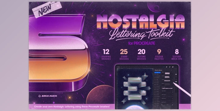 Download Nostalgia Lettering Toolkit for Procreate