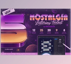 Download Nostalgia Lettering Toolkit for Procreate