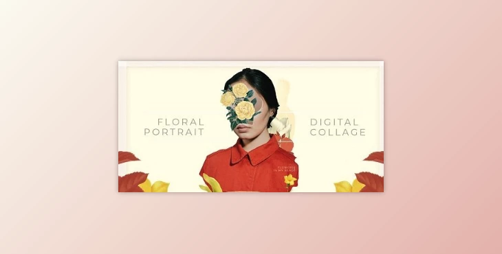 Download Floral Portrait Digital collage Step by Step in Adobe Photoshop