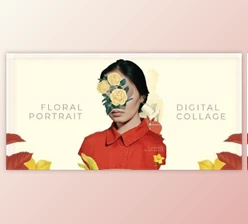 Download Floral Portrait Digital collage Step by Step in Adobe Photoshop