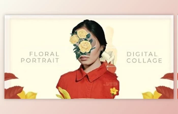 Download Floral Portrait Digital collage Step by Step in <span class='badge badge-warning'>Adobe</span> <span class='badge badge-warning'>Photoshop</span>