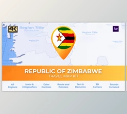 Download Zimbabwe Map – Republic of Zimbabwe Travel Map (Videohive 39799504) - AE Project