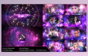 Download <span class='badge badge-warning'>Horoscope</span> Galaxy Slideshow (Videohive 33258564) - AE Project
