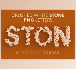 Download Crushed White Stone – 3D Lettering CreativeMarket - 10868404