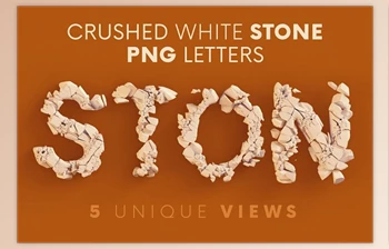 Download Crushed <span class='badge badge-warning'>White</span> Stone – 3D Lettering <span class='badge badge-warning'>CreativeMarket</span> - 10868404