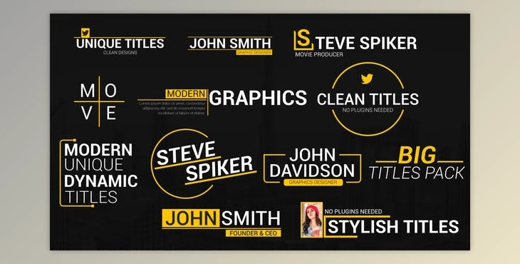 Download Unique Titles (Videohive 39764048) - AE Project