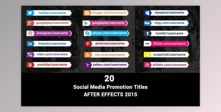 Download Social Media Promotion Titles (Videohive 39765055) - AE Project