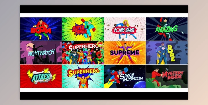 Download Super Comic Titles (Videohive 36759859) - AE Project
