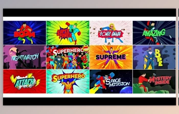 Download <span class='badge badge-warning'>Super</span> Comic Titles (Videohive 36759859) - AE Project