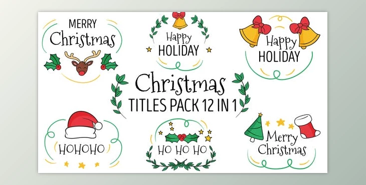 Download Christmas Titles Pack 12 in 1 (Videohive 41776091) - AE Project