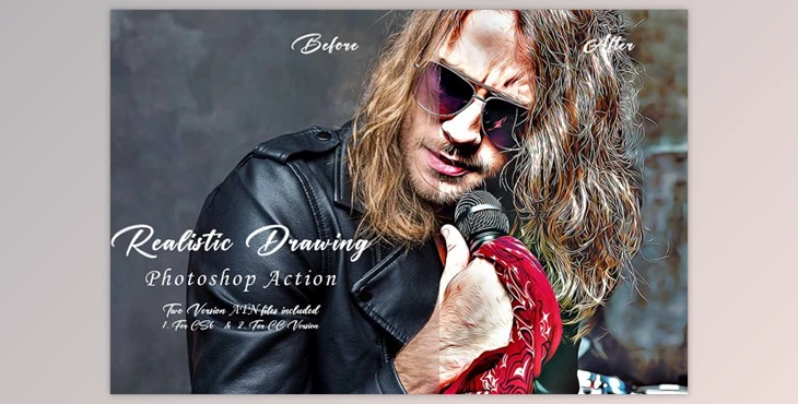 Download Realistic Drawing Photoshop Action Creativemarket - 10919378