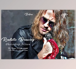 Download Realistic Drawing Photoshop Action Creativemarket - 10919378