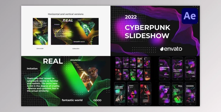 Download Cyberpunk Glitch Slideshow for After Effects (Videohive 41893975) - AE Project