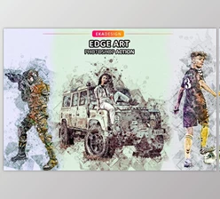 Download Edge Art Photoshop Action CreativeMarket - 6722856