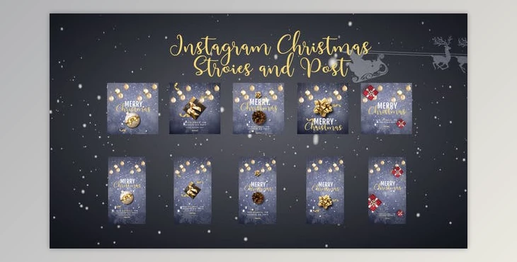 Download Christmas instagram stories and post (Videohive 41810617) - AE Project